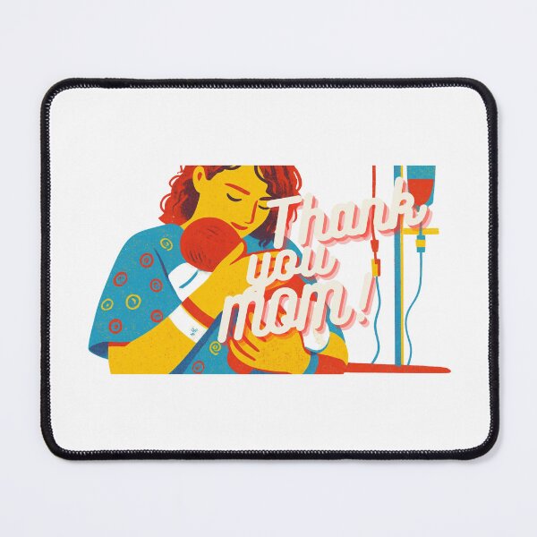 Item preview, Thank You Mom Loving Retro Maternal Newborn Birth Typography designed and sold by ZestlyStore94.