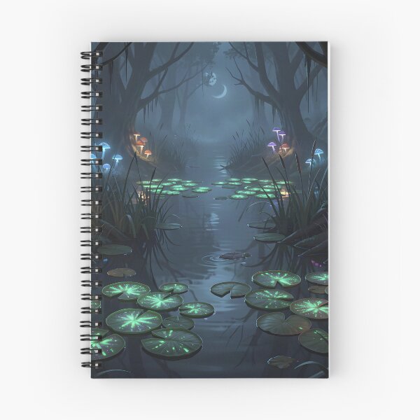 Item preview, A Mystical Fantasy Swamp at Night designed and sold by Fanta-sticky.