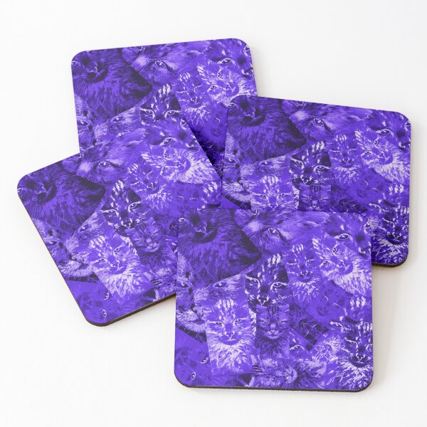 Item preview, Mystic Neon Purple Cat Abstract Graphic Illustration designed and sold by Lukyanovart.
