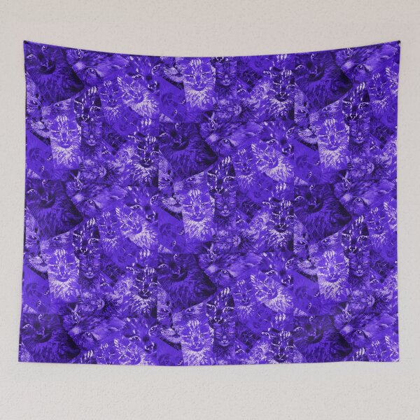 Item preview, Mystic Neon Purple Cat Abstract Graphic Illustration designed and sold by Lukyanovart.