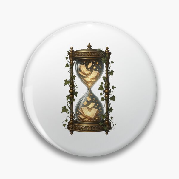 Item preview, Magical Hourglass Floating Book Pages Dark Academia Sticker designed and sold by NEL-BOX.