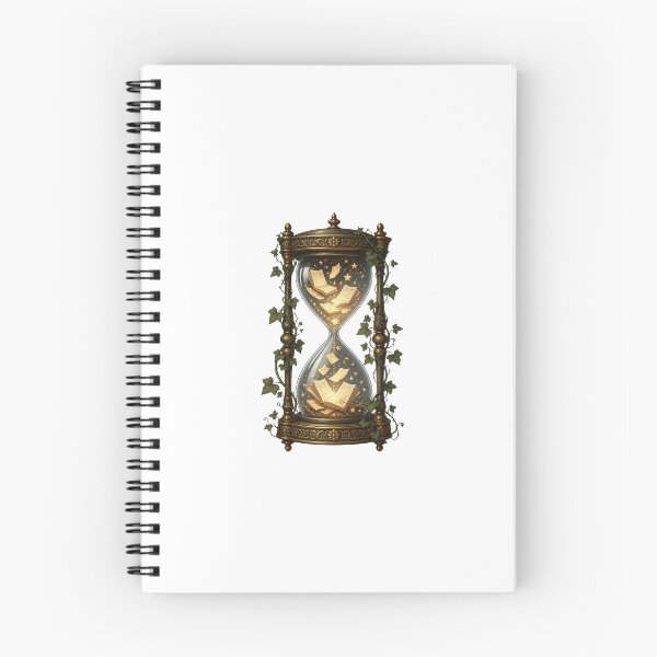 Item preview, Magical Hourglass Floating Book Pages Dark Academia Sticker designed and sold by NEL-BOX.