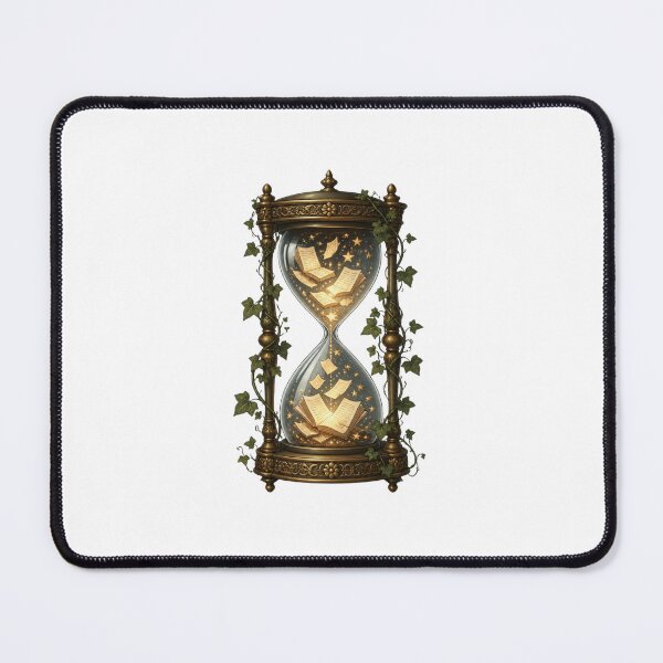 Item preview, Magical Hourglass Floating Book Pages Dark Academia Sticker designed and sold by NEL-BOX.