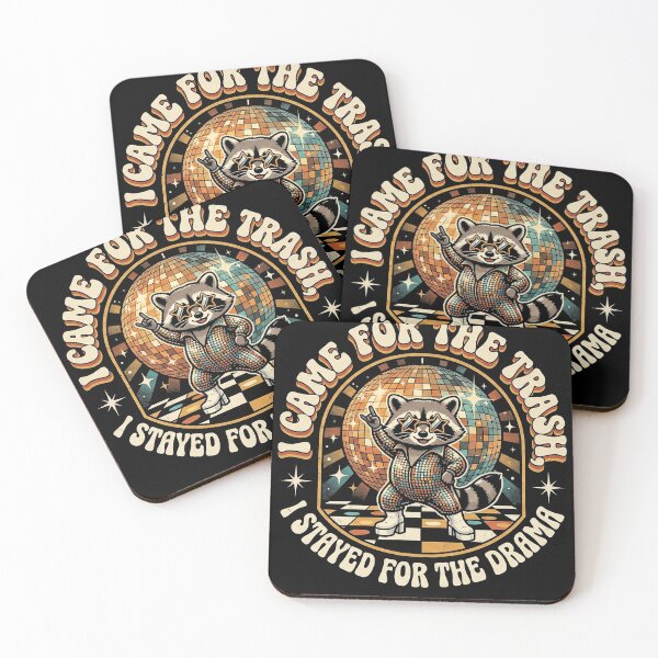 Item preview, Funny Disco Raccoon Trash Drama Quote designed and sold by marry treasures.