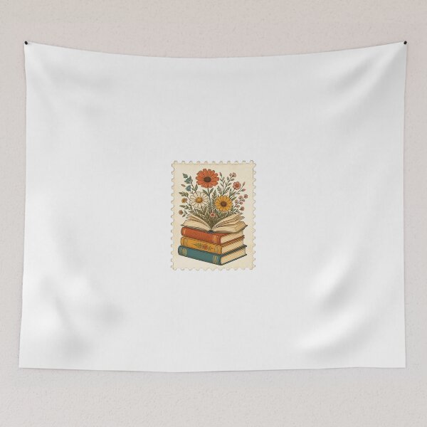 Item preview, Vintage Floral Book Postage Stamp Aesthetic Reader Sticker designed and sold by NEL-BOX.