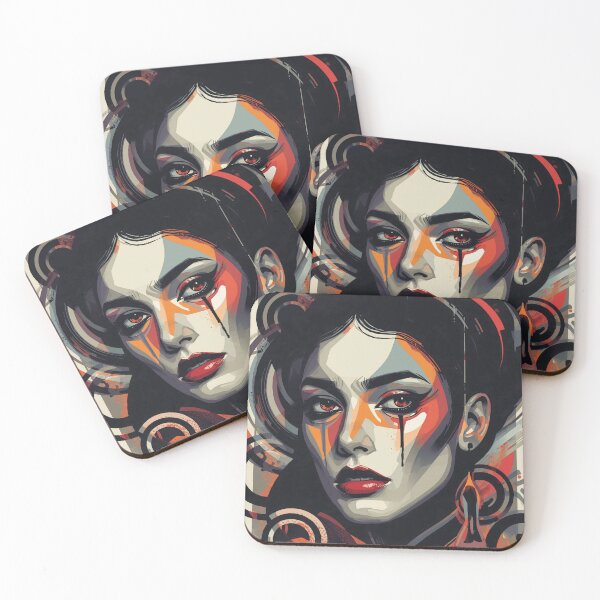 Item preview, Urban Gothic Woman Portrait Graphic Pop Art designed and sold by ERODED SELF.
