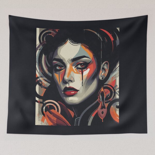 Item preview, Urban Gothic Woman Portrait Graphic Pop Art designed and sold by ERODED SELF.