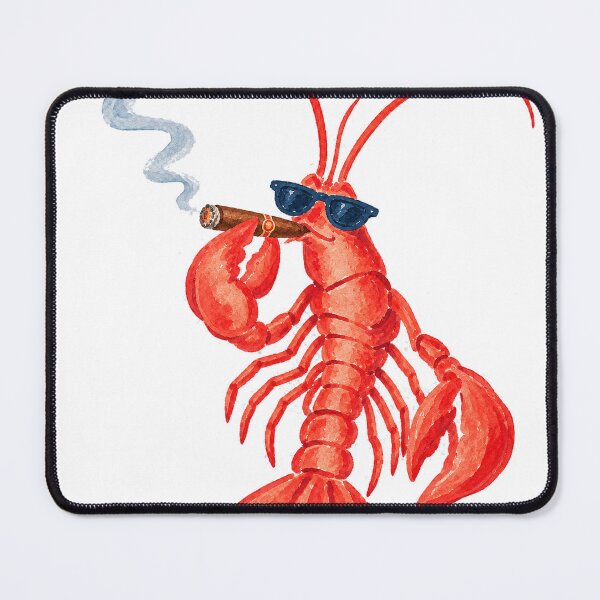 Item preview, Louie the Lobster Smoking a Cigar designed and sold by saltyhydrangea.