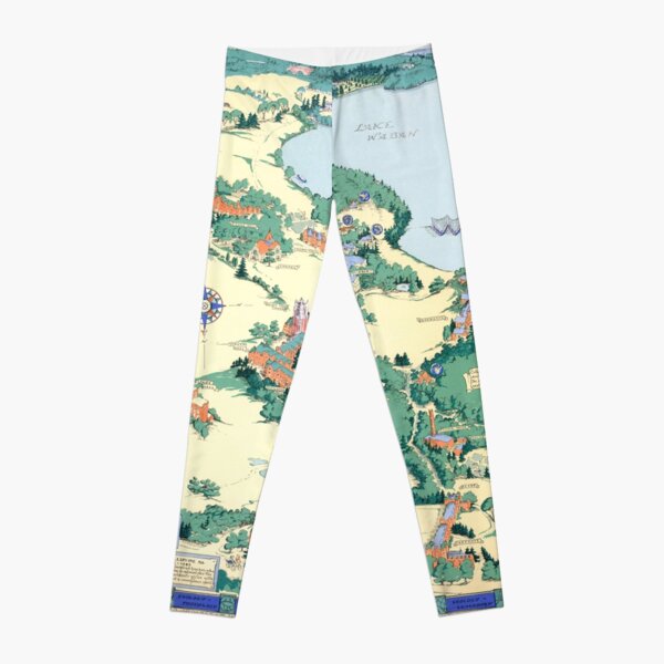 WELLESLEY College map MASSACHUSETTS dorm decor graduate Leggings