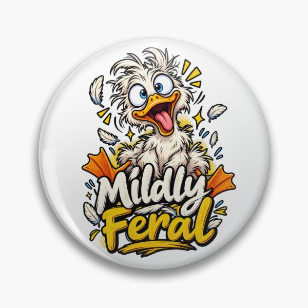 Item preview, Mildly Feral Funny Duck Cartoon Illustration designed and sold by tonyartprints.