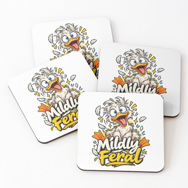Item preview, Mildly Feral Funny Duck Cartoon Illustration designed and sold by tonyartprints.