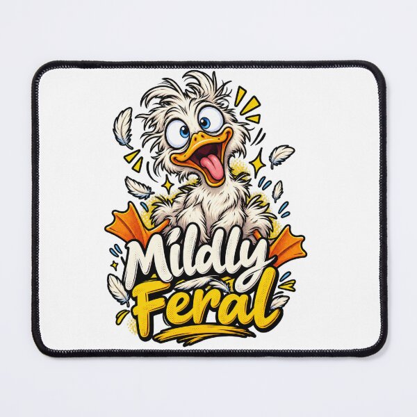 Item preview, Mildly Feral Funny Duck Cartoon Illustration designed and sold by tonyartprints.