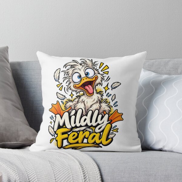 Item preview, Mildly Feral Funny Duck Cartoon Illustration designed and sold by tonyartprints.