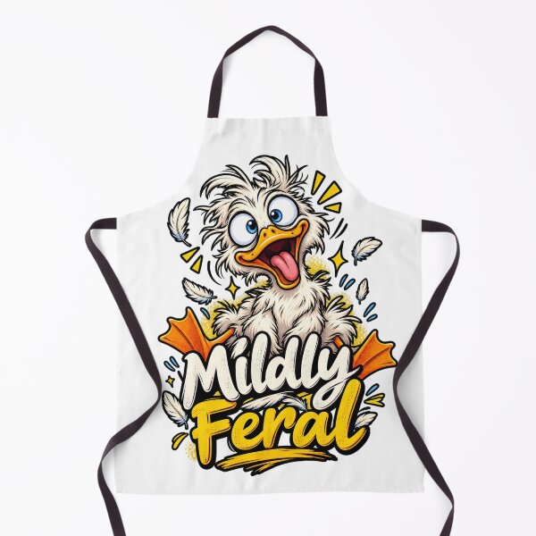 Item preview, Mildly Feral Funny Duck Cartoon Illustration designed and sold by tonyartprints.