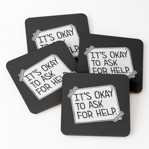 Item preview, It's Okay To Ask For Help Mental Health Quote Logo designed and sold by shirt-o-mat.