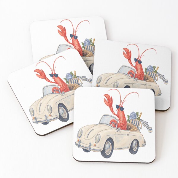 Item preview, Louie the Lobster Driving a Convertible designed and sold by saltyhydrangea.