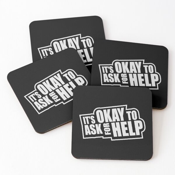 Item preview, It's Okay To Ask For Help Mental Health Quote Logo designed and sold by shirt-o-mat.