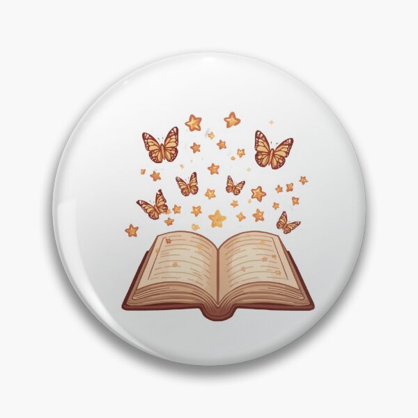 Item preview, Open Magic Book With Flying Butterflies And Stars Aesthetic Reader Sticker designed and sold by NEL-BOX.