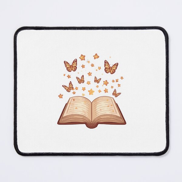 Item preview, Open Magic Book With Flying Butterflies And Stars Aesthetic Reader Sticker designed and sold by NEL-BOX.