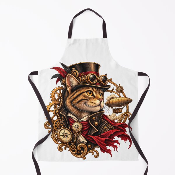 Item preview, Steampunk Cat Airship Captain – Victorian Clockwork Explorer designed and sold by Ghostwave Atelier.