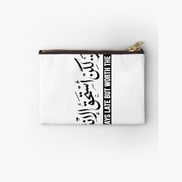 Item preview, Always Late But Worth The Wait - Vertical Arabic Calligraphy Streetwear designed and sold by Tininai.