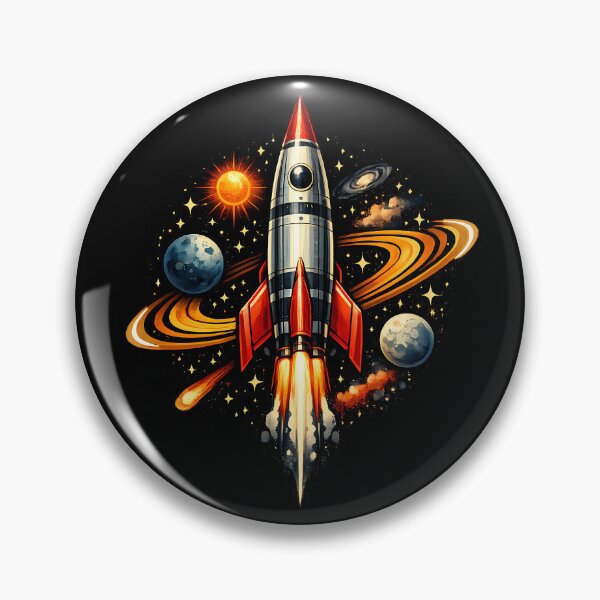 Item preview, Retro rocket for deep space exploration designed and sold by Daily Quirk.