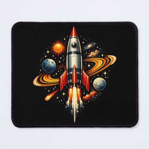 Item preview, Retro rocket for deep space exploration designed and sold by Daily Quirk.