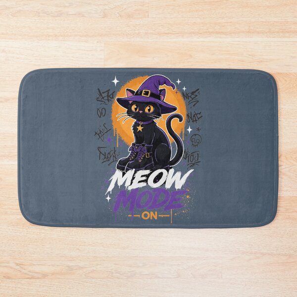 Item preview, Meow Mode On Witchy Cat Halloween Streetwear designed and sold by CloudyCatArt.