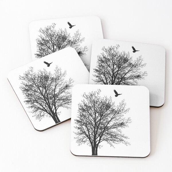 Item preview, Raven Flying Over Mystical Tree & Bird designed and sold by NaniLoom.