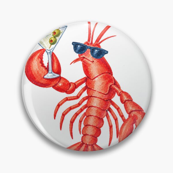 Item preview, Louie the Lobster Drinking a Martini designed and sold by saltyhydrangea.