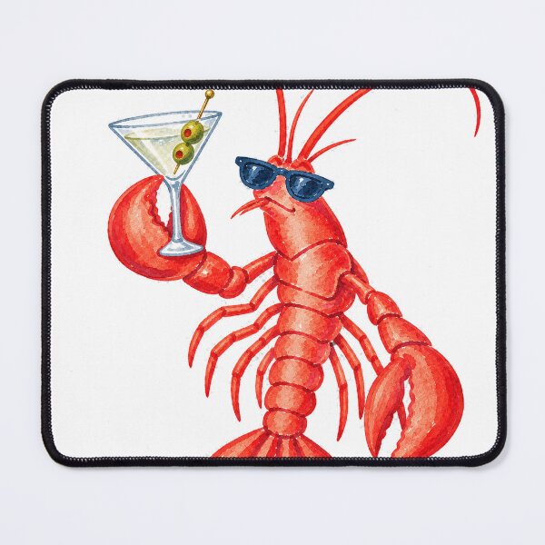 Item preview, Louie the Lobster Drinking a Martini designed and sold by saltyhydrangea.