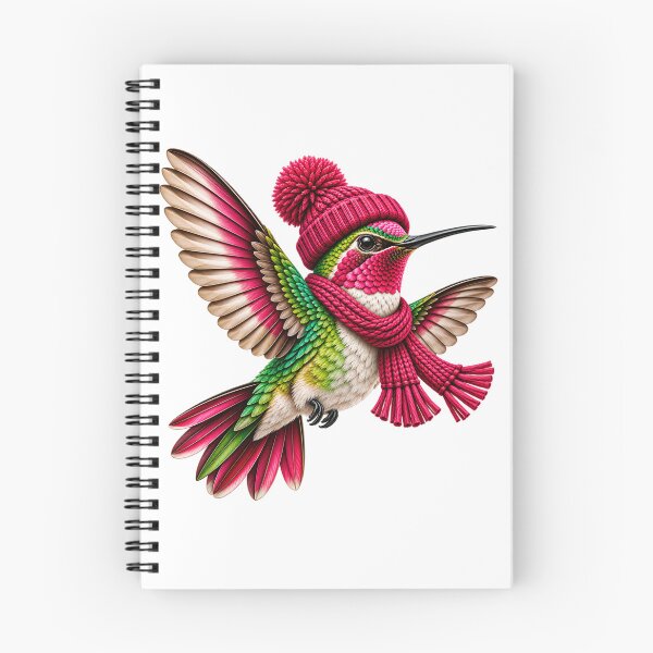 Item preview, Cute Hummingbird Wearing Pink Beanie Funny Bird Lover Cozy Winter Nature designed and sold by 76Valeria.