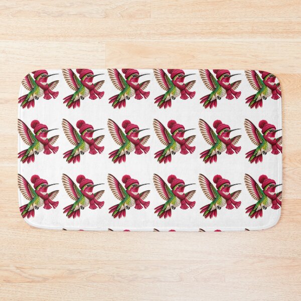Item preview, Cute Hummingbird Wearing Pink Beanie Funny Bird Lover Cozy Winter Nature designed and sold by 76Valeria.