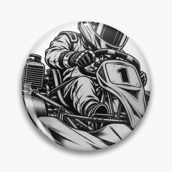 Item preview, Future Racing Champion – Go Kart Motorsport Line Art designed and sold by GottsuDesigne.