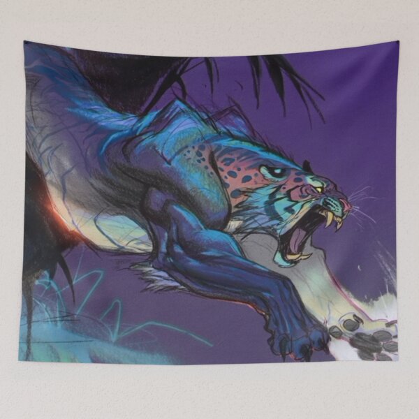 Item preview, Shadow Tiger Pouncing in the Night (V4) designed and sold by SabaMirzique.