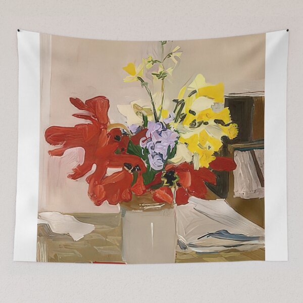 Item preview, Anemone and daffodil 1965 designed and sold by EtherShadeArt.