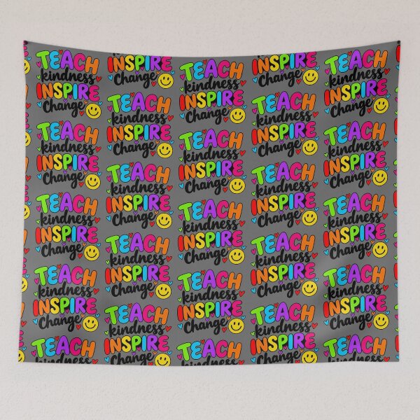 Item preview, teach kindness inspire change happy rainbow designed and sold by OCD_JESSICA.