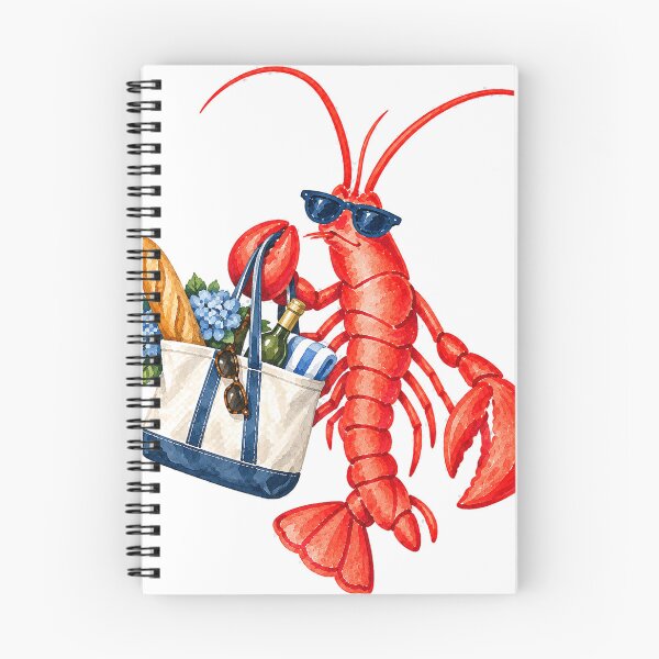 Item preview, Louie the Lobster Carrying a Boat and Tote designed and sold by saltyhydrangea.