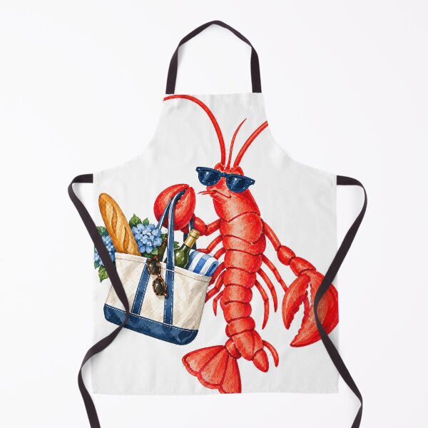 Item preview, Louie the Lobster Carrying a Boat and Tote designed and sold by saltyhydrangea.