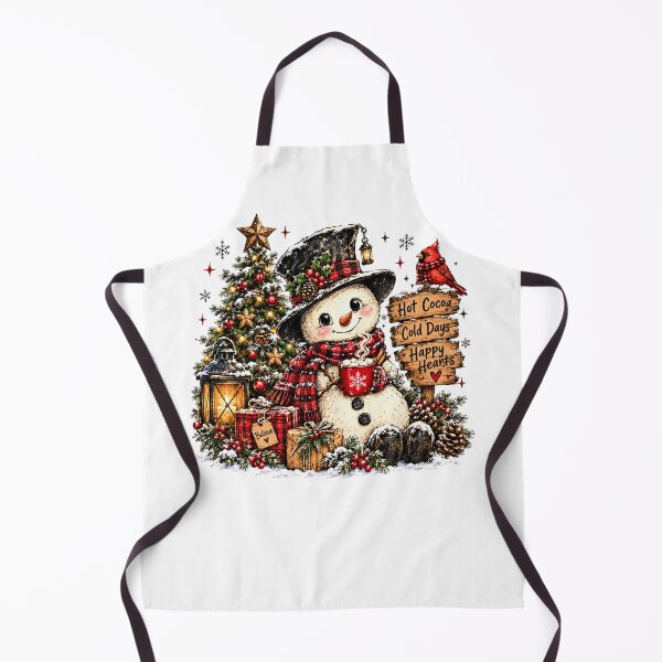 Item preview, Hot Cocoa Cold Days Happy Hearts Rustic Snowman Christmas designed and sold by DYAFLK.