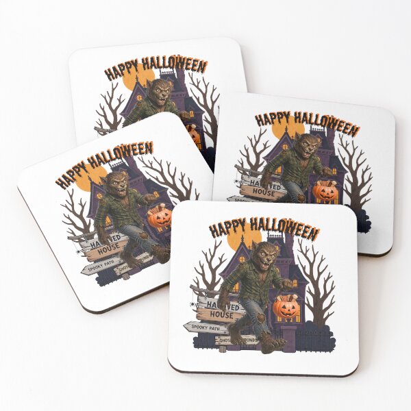 Item preview, Werewolf Trick or Treat – Funny Happy Halloween Monster Art designed and sold by Classic Chaos Creations.