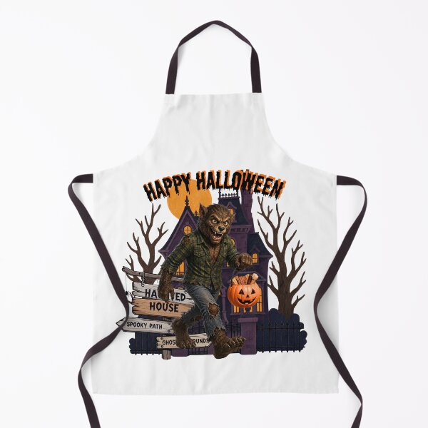 Item preview, Werewolf Trick or Treat – Funny Happy Halloween Monster Art designed and sold by Classic Chaos Creations.