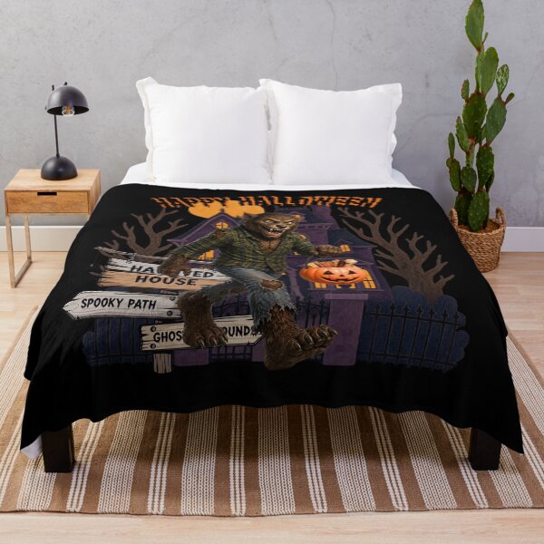 Item preview, Werewolf Trick or Treat – Funny Happy Halloween Monster Art designed and sold by Classic Chaos Creations.