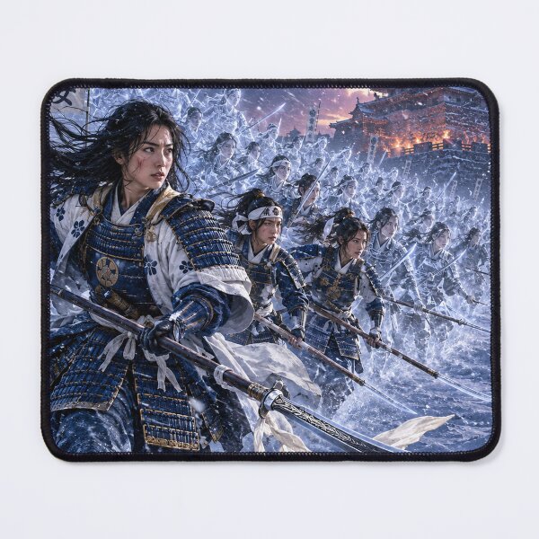 Item preview, Dark Samurai Women Charging Through a Blizzard designed and sold by MouradStudio.