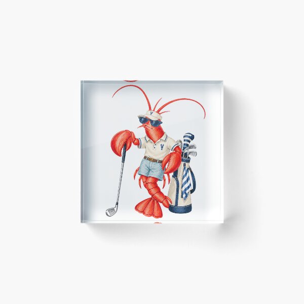 Item preview, Louie the Lobster Playing Golf designed and sold by saltyhydrangea.