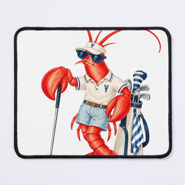 Item preview, Louie the Lobster Playing Golf designed and sold by saltyhydrangea.