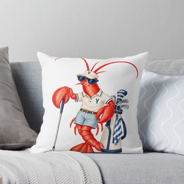 Item preview, Louie the Lobster Playing Golf designed and sold by saltyhydrangea.