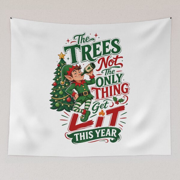 Item preview, Funny Elf Drinking designed and sold by BestCoolStuff.