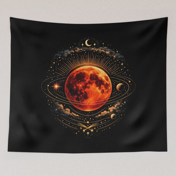 Item preview, Blood moon during the total lunar eclipse designed and sold by Daily Quirk.