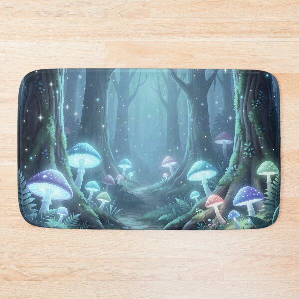 Item preview, Haunted Woods glimmer with Magic and Glowing Mushrooms designed and sold by Fanta-sticky.